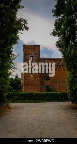 Castello Di Padernello - Vieux Château italien - Provincia di Brescia - campagne Italie du Nord Banque D'Images
