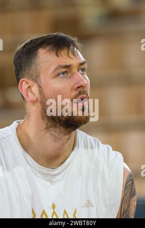 Le joueur monégasque #20 Donatas Motiejunas est en action lors du match de l'Euroleague entre L'AS Monaco et l'équipe espagnole Baskonia Vitoria-Gasteiz à la salle Gaston-Medecin à Monaco le 09 janvier 2023. Photo de Laurent Coust/ABACAPRESS.COM Banque D'Images