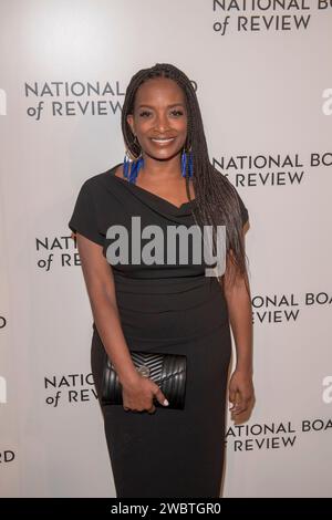 New York, États-Unis. 11 janvier 2024. Erica Woods participe au Gala du Conseil national de révision 2024 à Cipriani 42nd Street à New York, États-Unis, le 11 janvier 2024. (Photo de Thenews2/NurPhoto) crédit : NurPhoto SRL/Alamy Live News Banque D'Images