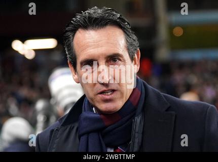 Photo de dossier datée du 09-11-2023 du Manager d'Aston Villa, Unai Emery, qui admet qu'Aston Villa est peu susceptible de faire de gros pas sur le marché des transferts ce mois-ci. Date d'émission : vendredi 12 janvier 2024. Banque D'Images