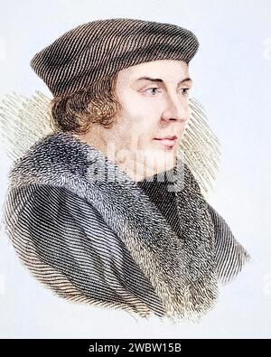 Thomas Cromwell Graf von Essex Baron Cromwell von Okenham, UM 1485-1540, Englischer Politiker, Illustration aus Old England's Worthies, erschienen UM 1880, Historisch, digital restaurierte Reproduktion von einer Vorlage aus dem 19. Jahrhundert, Date d'enregistrement non indiquée Banque D'Images