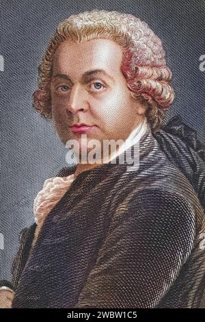 John Adams, 1735 - 1826, Erster Vizepräsident 1789 - 97 und zweiter Präsident 1797 -1801 der Vereinigten Staaten, Illustration aus Gallery of Historical Portraits, erschienen UM 1880, Historisch, digital restaurierte Reproduktion von einer Vorlage aus dem 19. Jahrhundert, Date d'enregistrement non indiquée Banque D'Images