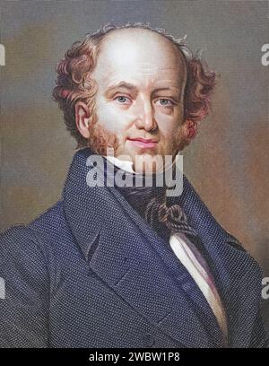 Martin Van Buren, 1782 - 1862, 8. Präsident der Vereinigten Staaten, Illustration aus Gallery of Historical Portraits, erschienen UM 1880, Historisch, digital restaurierte Reproduktion von einer Vorlage aus dem 19. Jahrhundert, Date d'enregistrement non indiquée Banque D'Images