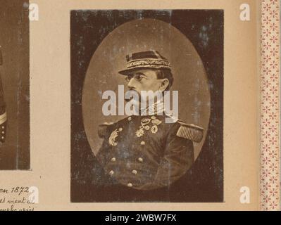 Portret van Louis Faidherbe, Anonyme, 1870 photographie cette photo fait partie d'un album. Commandant en chef du journal de France, général, maréchal. Personnages historiques France Banque D'Images