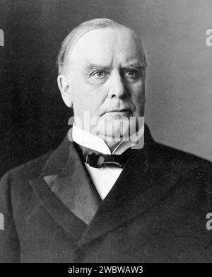 Portrait du 25e président républicain des États-Unis, William McKinley. circa 1900. Banque D'Images