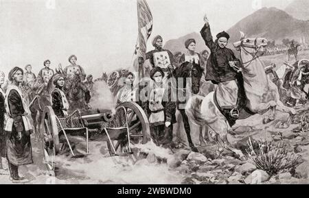 La première guerre sino-japonaise de 1894 a combattu entre l'Empire du Japon et l'Empire Qing de Chine. Banque D'Images