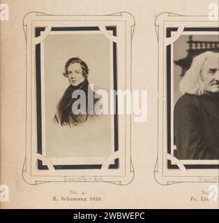 Production d'un portrait peint de Robert Schumann, Anonyme, 1904 - 1905 photographie cette photo fait partie d'un album. support photographique impression argentique sur support photographique personnes historiques. portrait du compositeur Banque D'Images