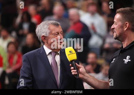 MUNICH, Allemagne. , . Michael Wiederer, président de l'EHF 2024 Fédération internationale de Handball en Europe - lors du Championnat d'Europe de Handball masculin, EHF EURO 2024, DANEMARK vs TCHÉQUIE, dans le stade Olympic Park on12. Janvier à Muenchen (photo Arthur THILL/ATP Images) (THILL Arthur/ATP/SPP) crédit : SPP Sport Press photo. /Alamy Live News Banque D'Images