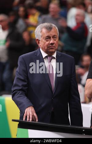 MUNICH, Allemagne. , . Michael Wiederer, président de l'EHF 2024 Fédération internationale de Handball en Europe - lors du Championnat d'Europe de Handball masculin, EHF EURO 2024, DANEMARK vs TCHÉQUIE, dans le stade Olympic Park on12. Janvier à Muenchen (photo Arthur THILL/ATP Images) (THILL Arthur/ATP/SPP) crédit : SPP Sport Press photo. /Alamy Live News Banque D'Images