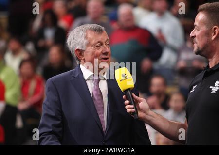 MUNICH, Allemagne. , . Michael Wiederer, président de l'EHF 2024 Fédération internationale de Handball en Europe - lors du Championnat d'Europe de Handball masculin, EHF EURO 2024, DANEMARK vs TCHÉQUIE, dans le stade Olympic Park on12. Janvier à Muenchen (photo Arthur THILL/ATP Images) (THILL Arthur/ATP/SPP) crédit : SPP Sport Press photo. /Alamy Live News Banque D'Images