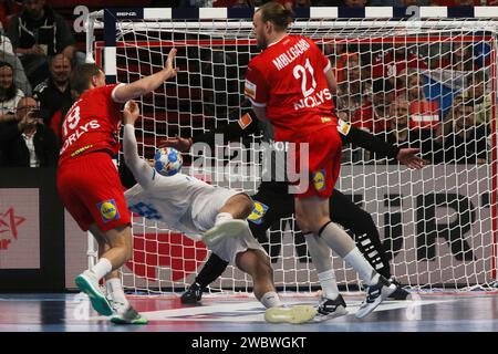 MUNICH, Allemagne. , . Lors du Championnat d'Europe de handball masculin, EHF EURO 2024, DANEMARK vs TCHÉQUIE, dans le stade Olympic Park on12. Janvier à Muenchen (photo Arthur THILL/ATP Images) (THILL Arthur/ATP/SPP) crédit : SPP Sport Press photo. /Alamy Live News Banque D'Images