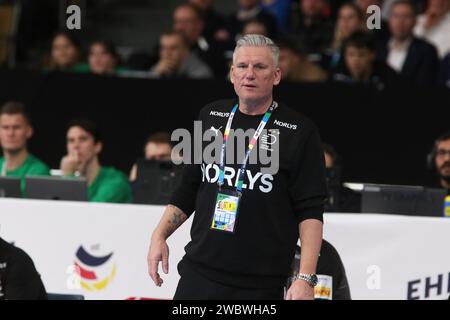 MUNICH, Allemagne. , . L'entraîneur de Denmarks Nikolaj Bredahl Jacobsen lors du Championnat d'Europe de handball masculin, EHF EURO 2024, DANEMARK vs TCHÉQUIE, dans le stade Olympic Park on12. Janvier à Muenchen (photo Arthur THILL/ATP Images) (THILL Arthur/ATP/SPP) crédit : SPP Sport Press photo. /Alamy Live News Banque D'Images