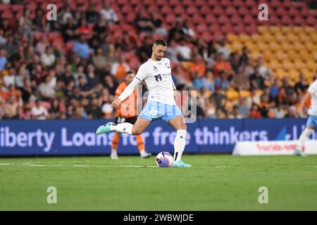 Gabriel Lacerda au 11e tour de l'A-League de football masculin, Brisbane Roar vs Sydney FC, Suncorp Stadium, Brisbane, Queensland, le 6 janvier 2024 Banque D'Images