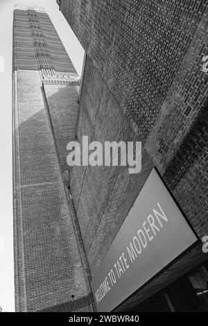 Londres Angleterre Royaume-Uni janvier 10th 2024 image abstraite de Tate Modern Front Entrance Banque D'Images