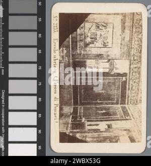 Production photographique de Fresco of Drunk Hercule, Pompéi, Giorgio Sommer, d'après Anonymous, 1865 - 1888 Photographie. Carte de visite Pompéi carton. Papier albumen imprimer l'ivre Hercule Pompéi Banque D'Images