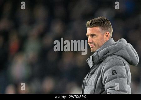 Rob Edwards entraîneur de Luton Town lors du match de Premier League Burnley vs Luton Town au Turf Moor, Burnley, Royaume-Uni. 12 janvier 2024. (Photo de Cody Froggatt/News Images) à Burnley, Royaume-Uni le 1/12/2024. (Photo de Cody Froggatt/News Images/Sipa USA) crédit : SIPA USA/Alamy Live News Banque D'Images