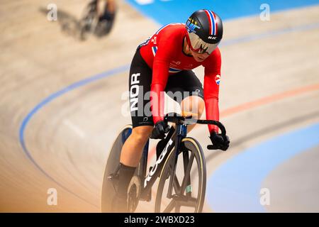 Anita Yvonne Stenberg (NOR), UEC Track Cycling European Championships, Apeldoorn (NED), 12.01.2024 Banque D'Images