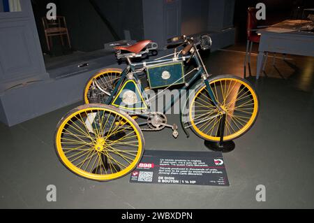 Tricycle de Dion & bouton (France 1898), Museo Nazionale dell'automobile (MAUTO), Musée National de l'automobile (depuis 1933), Turin, Piémont, Italie Banque D'Images