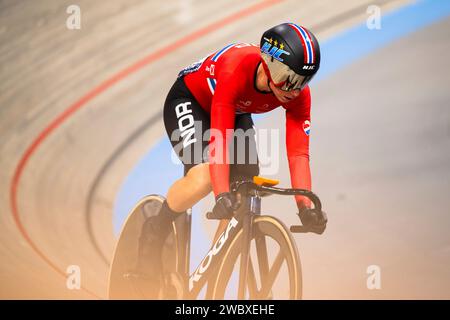 Anita Yvonne Stenberg (NOR), UEC Track Cycling European Championships, Apeldoorn (NED), 12.01.2024 Banque D'Images