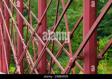 Pont en treillis de fer Bollman (1869), Savage Park, Maryland Banque D'Images