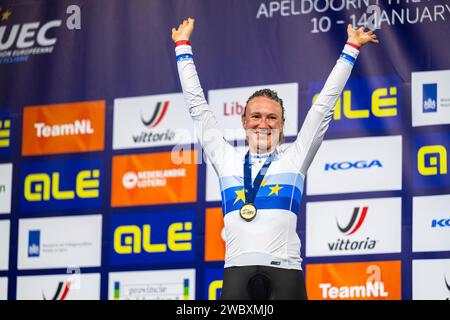 Siegerin Omnium Damen, Anita Yvonne Stenberg (NOR), UEC Track Cycling European Championships, Apeldoorn (NED), 12.01.2024 Banque D'Images