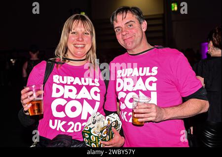 Londres, Royaume-Uni. 12 janvier 2024. Lancement de la fête pour RuPaul's DragCon UK à Excel Londres. Crédit : Voir Li/Picture Capital/Alamy Live News Banque D'Images