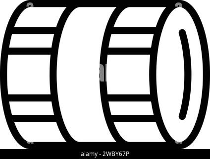 Vecteur de contour d'icône de tunnel d'école de chien. Cours de formation. Tube chiot ébène Illustration de Vecteur