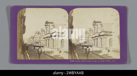 Extérieur Van de Cathedral notre-Dame te le Havre, Jean Andrieu, 1862 - 1876 Stereography le Havre carton. Support photographique impression albumine façade (de maison ou bâtiment) Cathédrale notre-Dame Banque D'Images