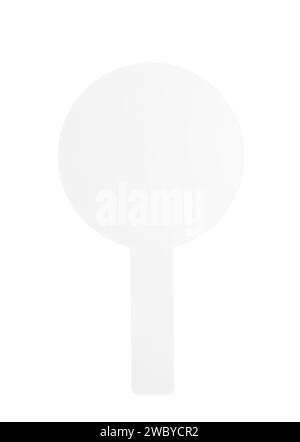 Paddle de vente aux enchères vierge isolé sur blanc, espace pour le texte Banque D'Images