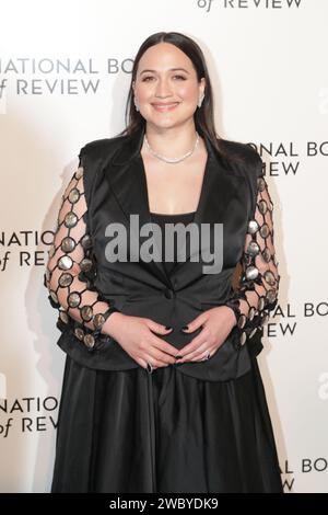 NY, États-Unis. 11 janvier 2024. Ciprianis, New York, États-Unis, le 11 janvier 2024 - Lily Gladstone assiste au gala annuel des prix 2024 du National Board of Review à Cipriani 42nd Street à New York. Photo : Giada Papini Rampelotto/EuropaNewswire.usage éditorial uniquement. Non destiné à UN USAGE commercial ! (Image de crédit : © Luiz Rampelotto/ZUMA Press Wire) USAGE ÉDITORIAL SEULEMENT! Non destiné à UN USAGE commercial ! Banque D'Images