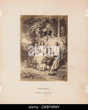 Fotoreproductie van Een TEKENING van Friederike UIT Poésie et vérité porte Wilhelm von Kaulbach, Anonyme, d'après Wilhelm von Kaulbach, 1850 - 1900 photographie cette photo fait partie d'une couverture avec 22 photos. carton. support photographique albumen print œuvres spécifiques de la littérature. lecture. fuseau (+ femmes (ouvrières)) Banque D'Images