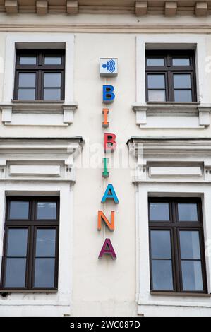 Bratislava, Slovaquie - 04 janvier 2024 : BIBIANA, Maison internationale de l'art pour les enfants (Medzinarodny dom umenia pre deti). Bratislava. Slovaquie. Banque D'Images