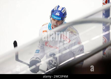 Légende tchèque du hockey Jaromir Jagr, propriétaire de Rytiri Kladno, en action lors de la 35e ronde du hockey tchèque Extralegue match BK Mlada Boleslav - Rytiri Banque D'Images