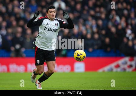 LONDRES, Royaume-Uni - 13 janvier 2024 : Raul Jimenez de Fulham FC en action lors du match de Premier League entre Chelsea FC et Fulham FC à Stamford Bridge (crédit : Craig Mercer / Alamy Live News) Banque D'Images