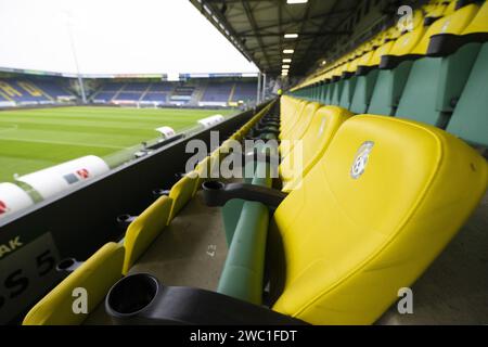 Sittard, pays-Bas. 13 janvier 2024. SITTARD, 13-01-2024, Fortuna Sittard Stadium, Eredivisie néerlandaise, saison 2023/2024. Fortuna Sittard - Sparta. Stade avant le match Fortuna Sittard - Sparta Credit : Pro Shots/Alamy Live News Banque D'Images
