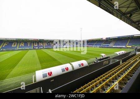Sittard, pays-Bas. 13 janvier 2024. SITTARD, 13-01-2024, Fortuna Sittard Stadium, Eredivisie néerlandaise, saison 2023/2024. Fortuna Sittard - Sparta. Stade avant le match Fortuna Sittard - Sparta Credit : Pro Shots/Alamy Live News Banque D'Images