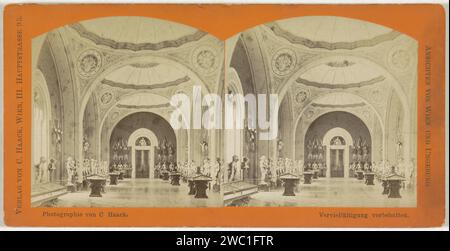 Museum Gallery à Vienne, probablement dans le Kunsthistorisches Museum, Carl Haack, 1868 - 1890 Stereography Vienna Cardboard. galerie d'impression papier albumen (couloir spacieux). Exposition permanente, musée Vienne Banque D'Images