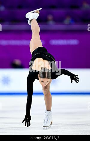 Aleksandra GOLOVKINA (LTU), pendant le Patinage libre féminin, aux Championnats d'Europe de patinage artistique de l'ISU 2024, à l'algiris Arena, le 13 janvier 2024 à Kaunas, Lituanie. Crédit : Raniero Corbelletti/AFLO/Alamy Live News Banque D'Images