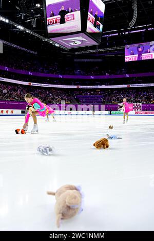 Aleksandra GOLOVKINA (LTU), pendant le Patinage libre féminin, aux Championnats d'Europe de patinage artistique de l'ISU 2024, à l'algiris Arena, le 13 janvier 2024 à Kaunas, Lituanie. Crédit : Raniero Corbelletti/AFLO/Alamy Live News Banque D'Images