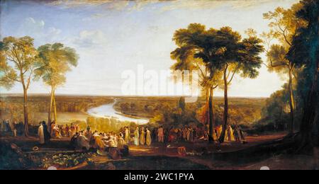 JMW Turner, Angleterre : Richmond Hill on the Prince Regent's Birthday, peinture de paysage à l'huile sur toile, 1819 Banque D'Images