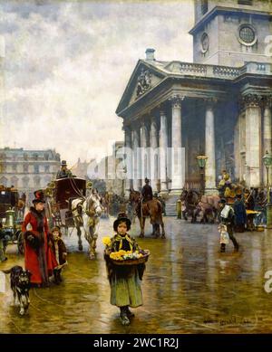 William Logsdail peinture, St Martin-in-the-Fields, huile sur toile, 1888 Banque D'Images