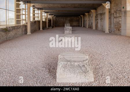 Criptopórtico del Foro y de la Curia, parque arqueológico de Segóbriga, Saelices, Cuenca, Castilla-la Mancha, Espagne Banque D'Images