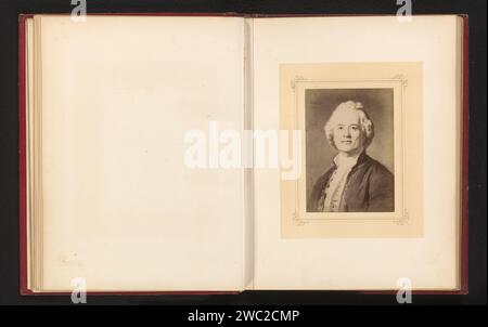 Production photographique d'un portrait peint de Christoph Gluck par Carl Jaeger, Anonyme, d'après Carl Jaeger, en ou après 1870 - en ou avant 1872 photographie papier Albumen print Picture, painting. portrait du compositeur Banque D'Images
