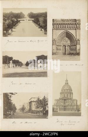 Vue du boulevard Saint-Martin et (à droite) de la porte Saint-Martin à Paris, 1876 photographie partie de l'album photo de Robert Daniel Crommelin (1841-1907). Papier de Paris. support photographique tirage albumine city-gate. avenue, boulevard, promenade, esplanade (+ ville(-paysage) avec figures, staffage) Paris. Porte Saint-Martin Banque D'Images