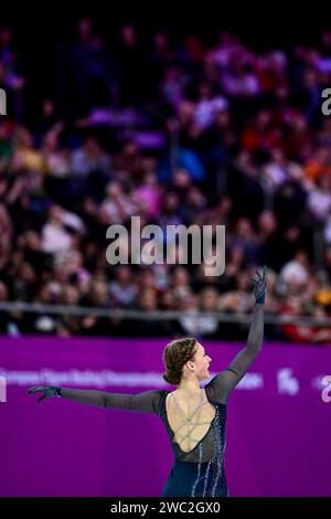 Sarina JOOS (ITA), lors du Patinage libre féminin, aux Championnats d'Europe de patinage artistique ISU 2024, à l'algiris Arena, le 13 janvier 2024 à Kaunas, Lituanie. Crédit : Raniero Corbelletti/AFLO/Alamy Live News Banque D'Images