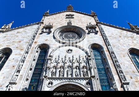 Italie, Lombardie Côme, Piazza Duomo la cathédrale - le Duomo - détail Banque D'Images