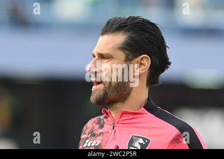 Naples, Italie, 13 janvier 2024 Antonio Candreva de US Salernitana 1919 pendant la Serie A Macth entre SSC Napoli et US Salernitana 1919 Credit:Agostino Gemito/ Alamy Live News Banque D'Images