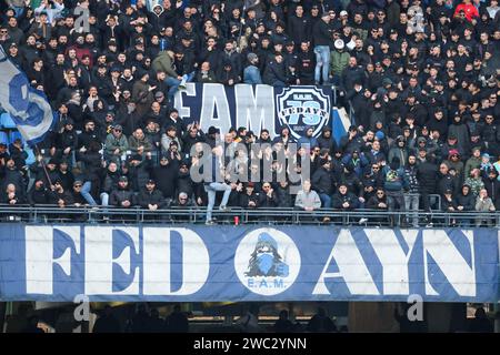 Naples, Campanie, Italie. 13 janvier 2024. 01/13/2024 Naples, Diego Armando Maradona Stadium, match de football valable pour le championnat de Serie A 2023/24 entre SSC Napoli vs FC Salernitana.dans l'image : Supporters napoli (image de crédit : © Fabio Sasso/ZUMA Press Wire) USAGE ÉDITORIAL SEULEMENT! Non destiné à UN USAGE commercial ! Banque D'Images