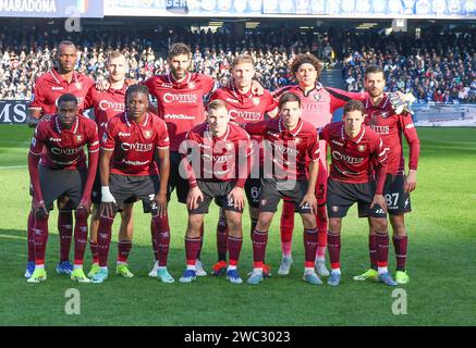 Naples, Campanie, Italie. 13 janvier 2024. 01/13/2024 Naples, Diego Armando Maradona Stadium, match de football valable pour le championnat de Serie A 2023/24 entre SSC Napoli vs FC Salernitana.dans l'image : salernitana soccer (image de crédit : © Fabio Sasso/ZUMA Press Wire) USAGE ÉDITORIAL SEULEMENT! Non destiné à UN USAGE commercial ! Banque D'Images