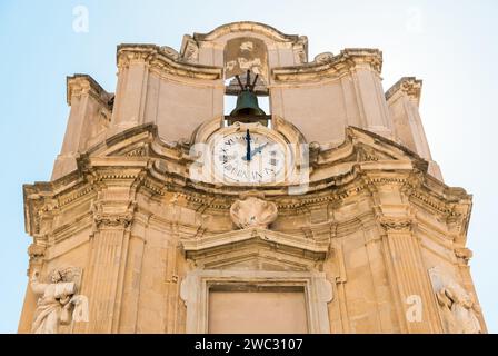 Vue de l'église des âmes du purgatoire ou Anime del Purgatorio dans la ville de Trapani, Sicile occidentale, Italie Banque D'Images